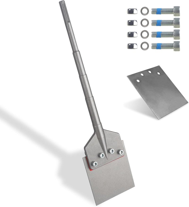 Firecore SDS Max Floor Scraper with Replaceable Blade, 6 Inch Thinset Removal Chisel Bits for SDS Max Rotary Hammer Drill, Tile Remover Tool for Vinyl Flooring VCT Adhesives Linoleum Concrete Mortar - Image 1